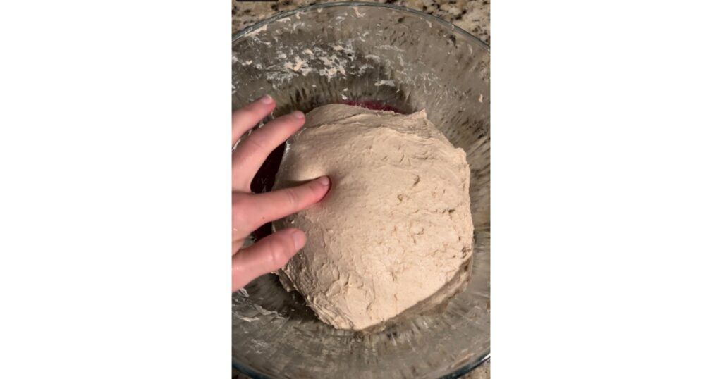 Finger poking dough