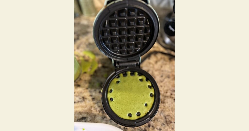 Pre cooked green waffle