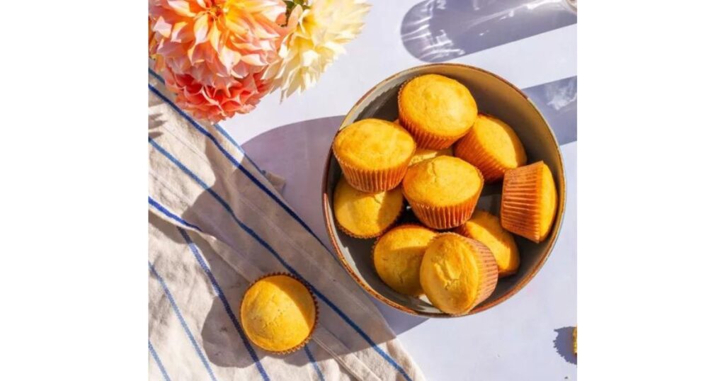 Corn muffins in a basket