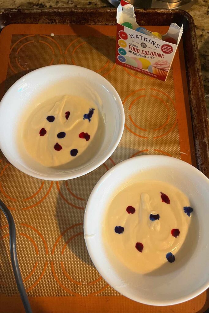 watkins natural food dye in royal icing.