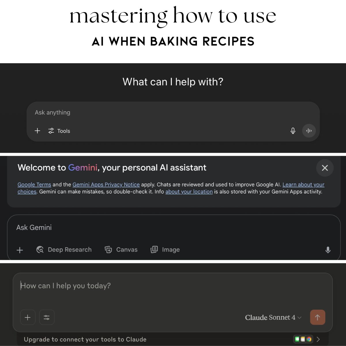 three ai platforms when baking