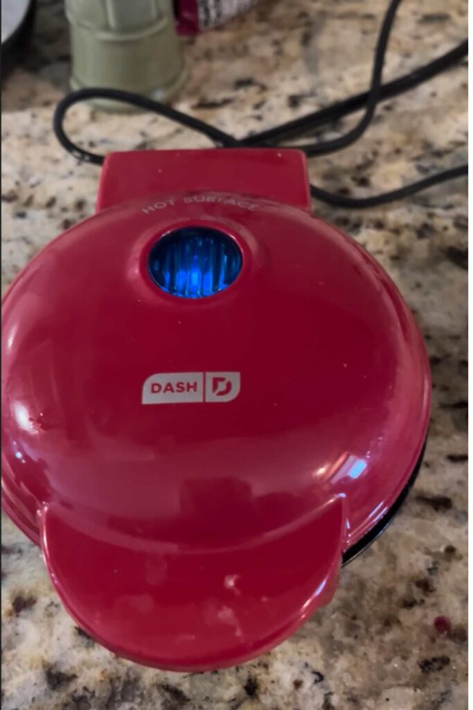 red dash waffle maker.