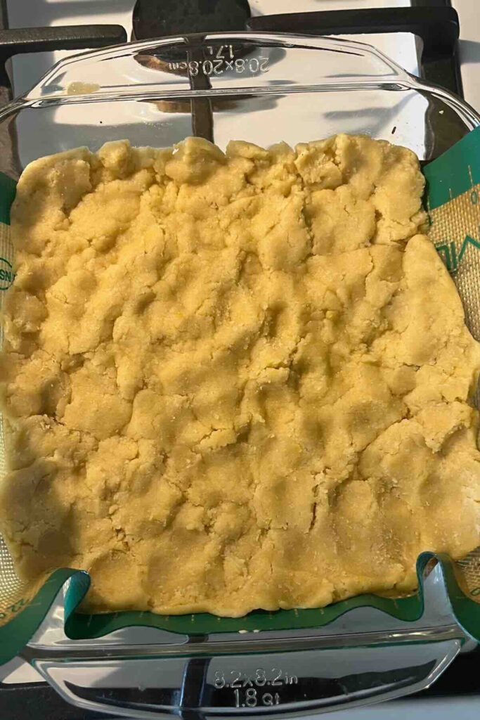 sourdough almond cookie bar.