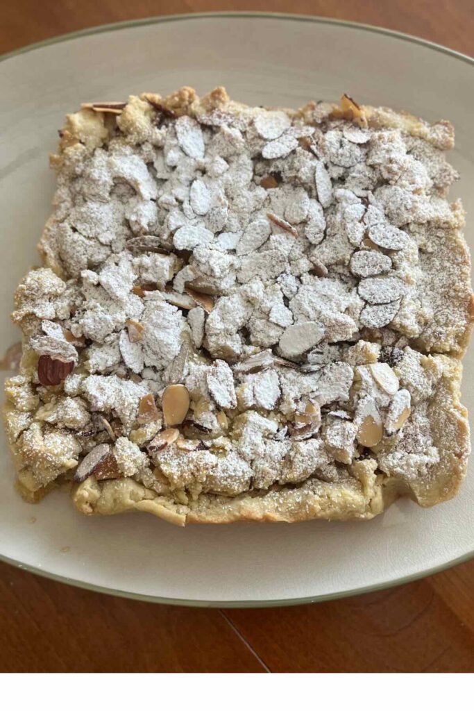 almond croissant cookie bars.