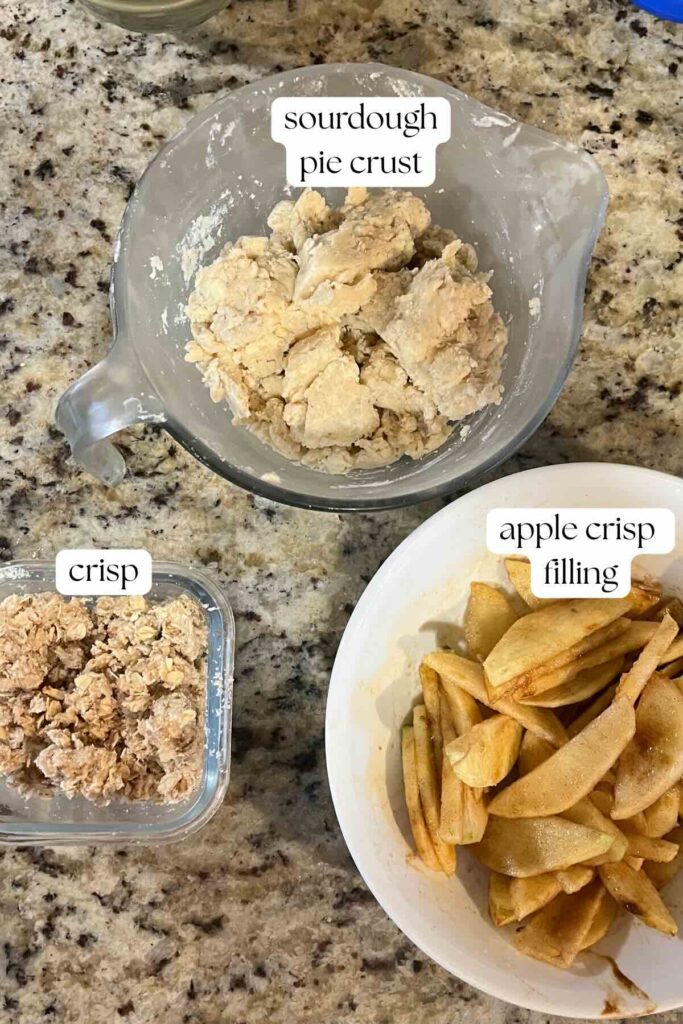 sourdough apple crisp galette ingredients.