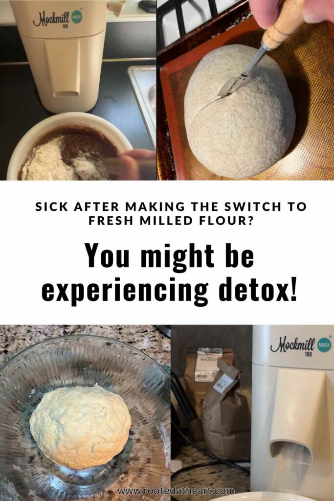 fresh milled flour pictures with text in middle