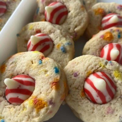 sourdough peppermint sugar cookies baked.