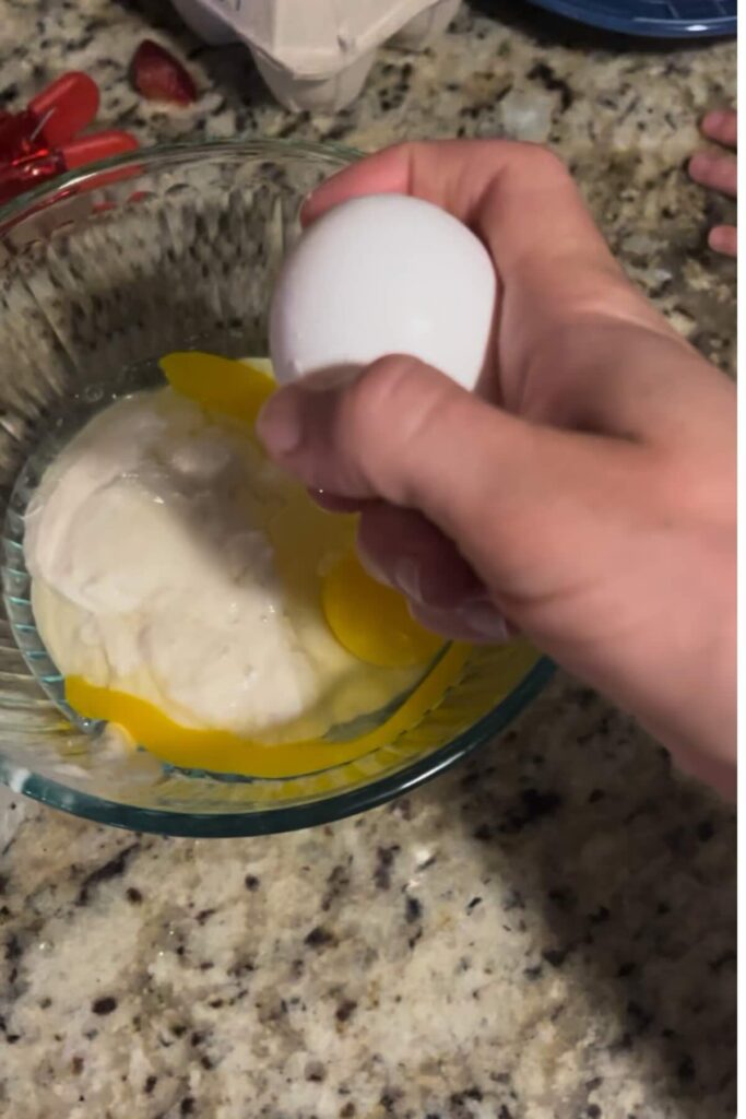 wet ingredients sourdough brownies.