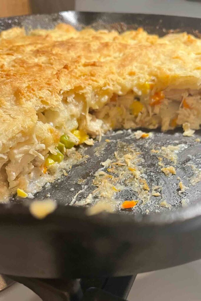 chicken pot pie with sourdough pie crust.