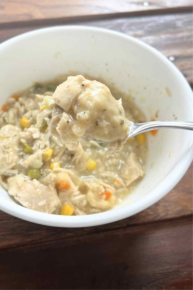 chicken and fresh milled flour dumplings.