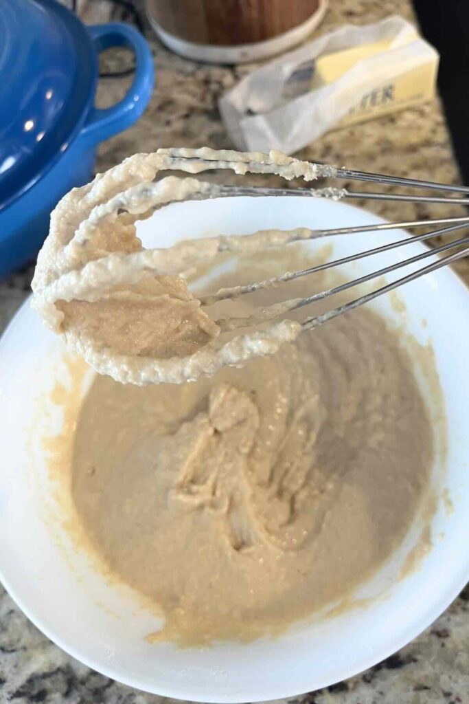 freshly milled pancake batter.