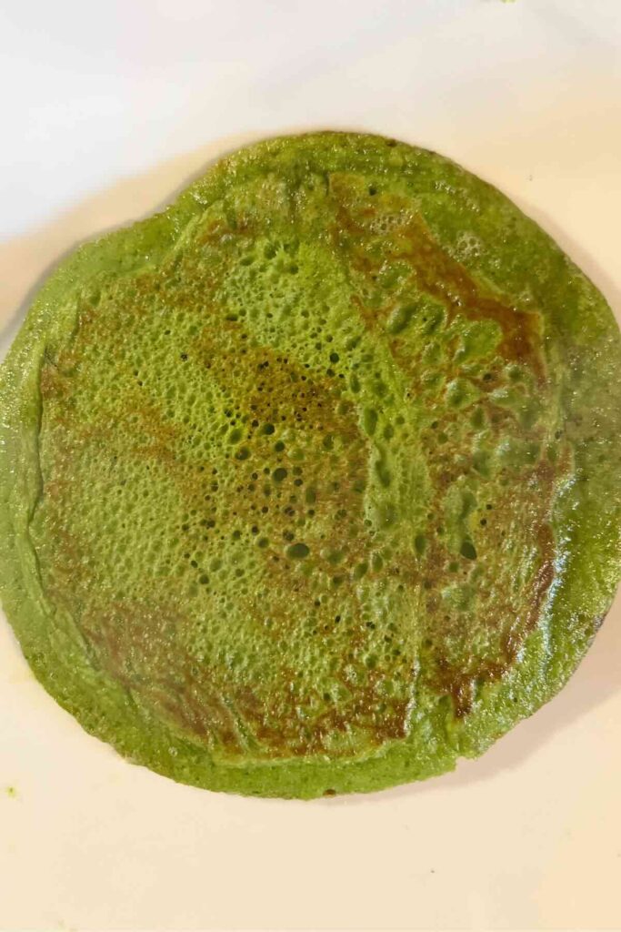 green sourdough pancakes.