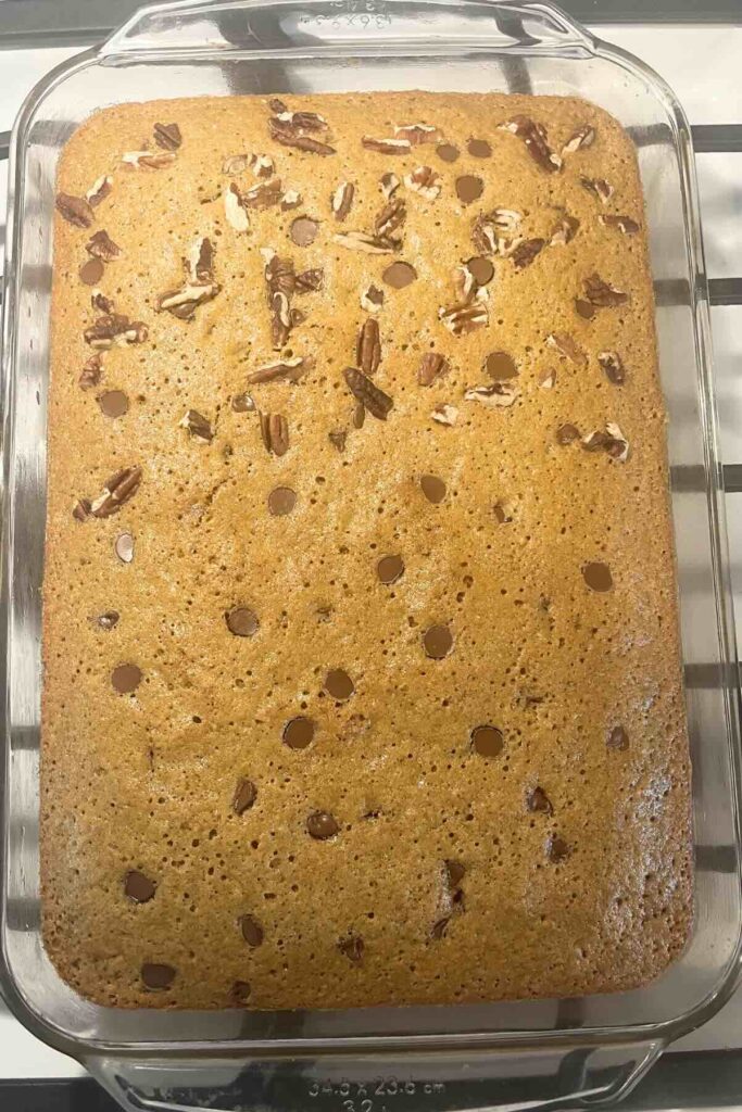 baked oatmeal flour cake.