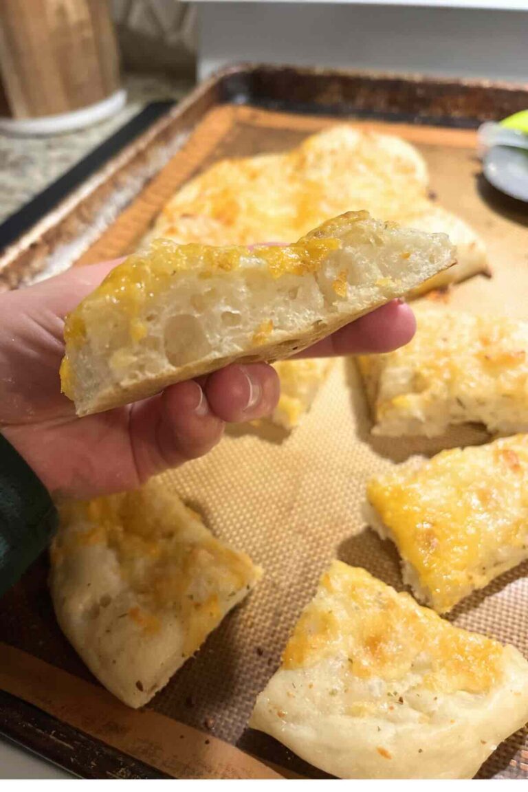 sourdough cheesy bread slice.