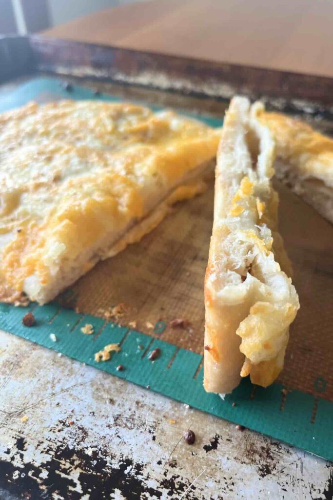 slice of sourdough cheese bread.