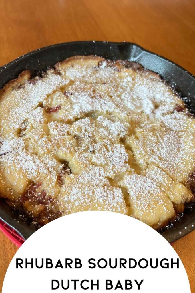 rhubarb sourdough dutch baby.