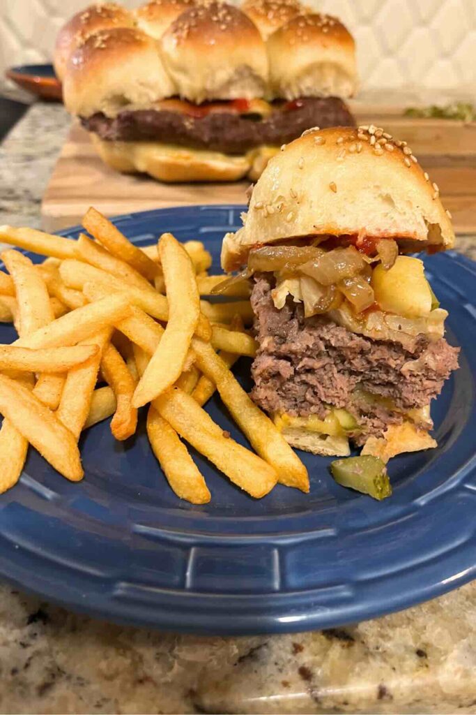 sourdough burger sliders.