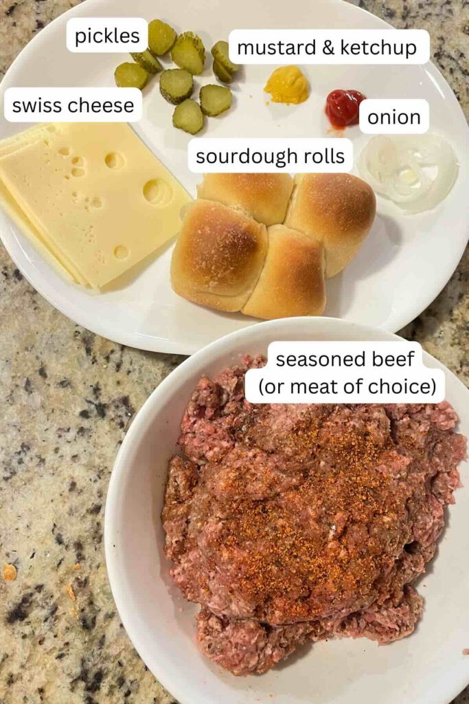 sourdough burger slider ingredients.