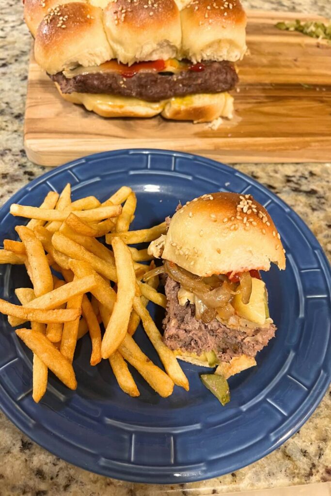 sourdough burger sliders.
