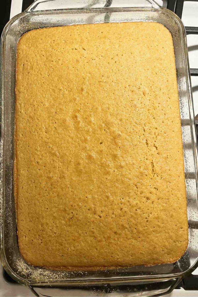 vanilla bean freshly milled flour cake.