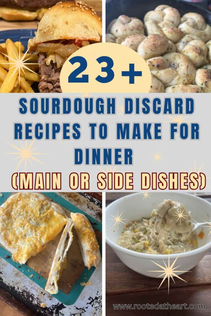 sourdough discard recipes with text.